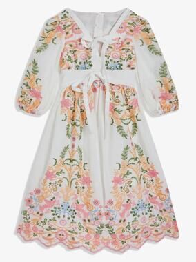 MARLO Kids Lyla Embroidered Maxi Dress in Multi Size 13-14 Years NEW